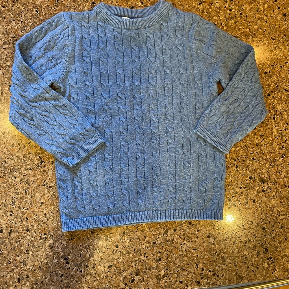 H&M Light Blue Cable Knit Crewneck Sweater